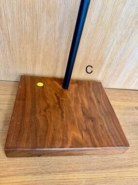 “C” Custom Steel & Wood Retail Display Stand – Adjustable Height